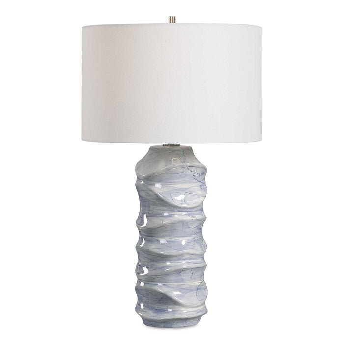 Waves - Table Lamp - Blue & White