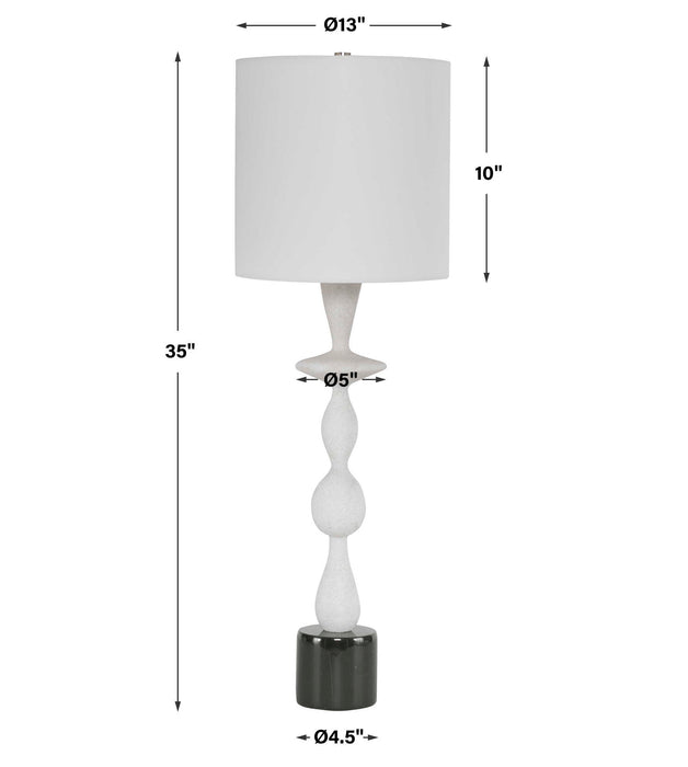 Inverse - Marble Table Lamp - White