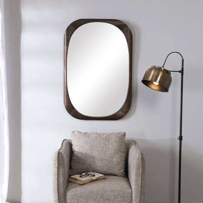 Sheldon - Mid-Century Mirror - Dark Brown