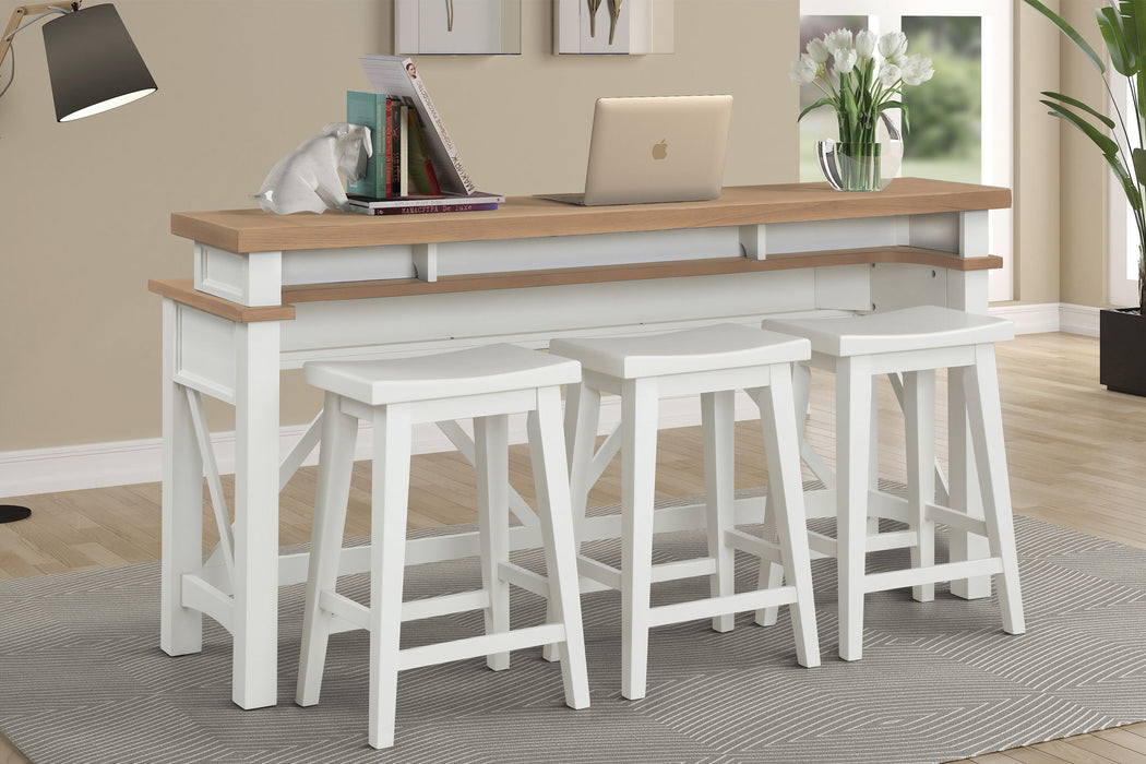 Americana Modern - Everywhere Console With 3 Stools - Cotton