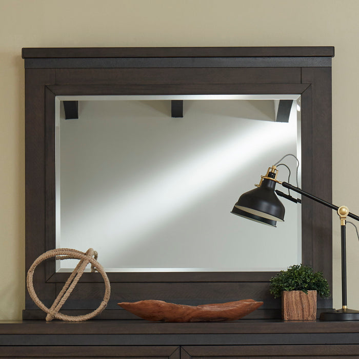 Thornwood Hills - Mirror - Dark Brown - Metal Strip Accents