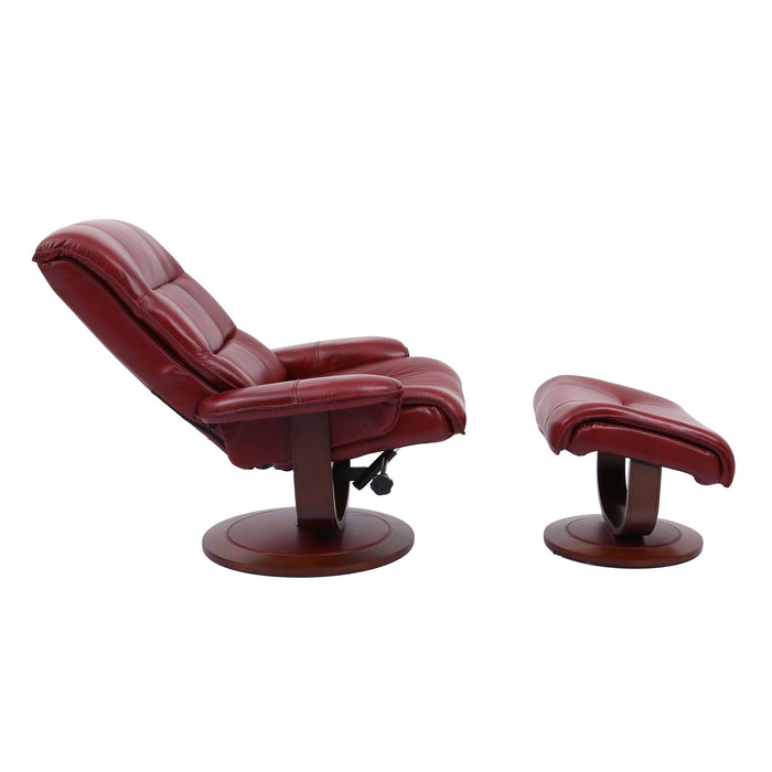 Knight - Manual Reclining Swivel Chair and Ottoman
