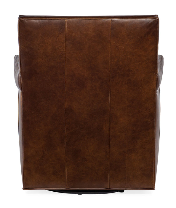 Swivel Club Chair - Dark Brown