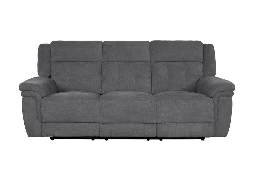 Richland - Power Reclining Sofa Loveseat And Recliner - Bristol Grey