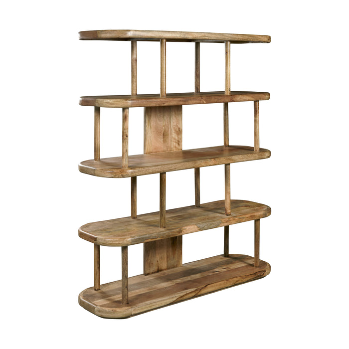 4-Shelf Open Display Bookcase - Natural