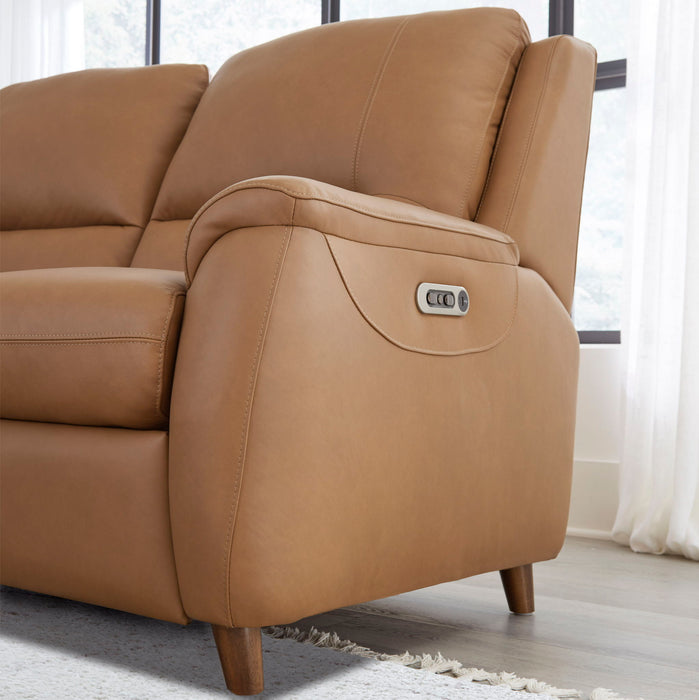 Austin - Power Reclining Loveseat P2 - Caramel Cream