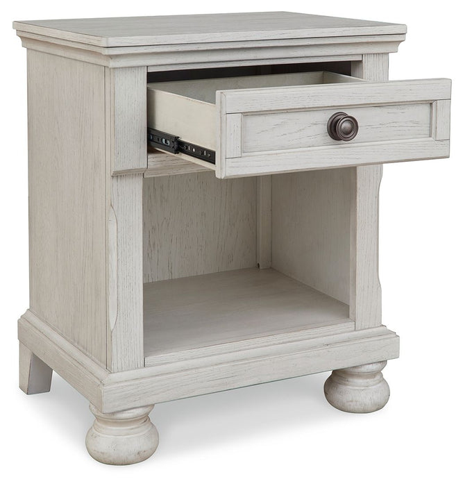 Robbinsdale - Antique White - One Drawer Night Stand