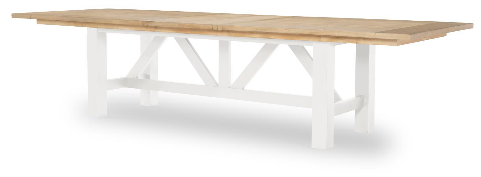 XXX's And OOO's - Trestle Dining Table - Two Tone