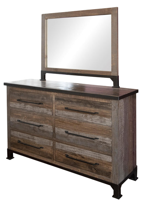 Antique Gray - Mirror - Gray / Brown