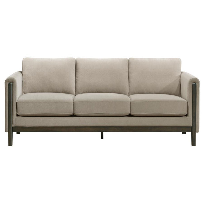 Islington - Fabric Upholstered Panel Arm Sofa - Taupe