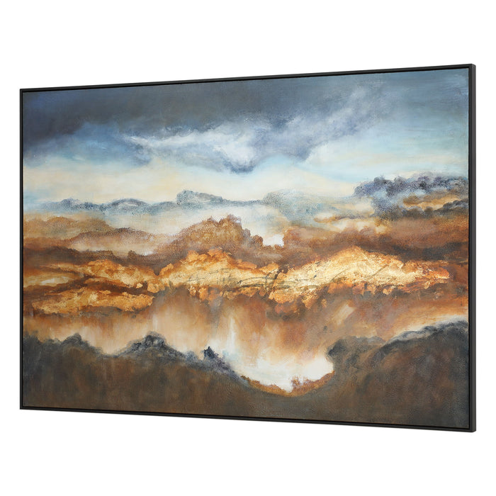 Valley Of Light - Landscape Art - Blue