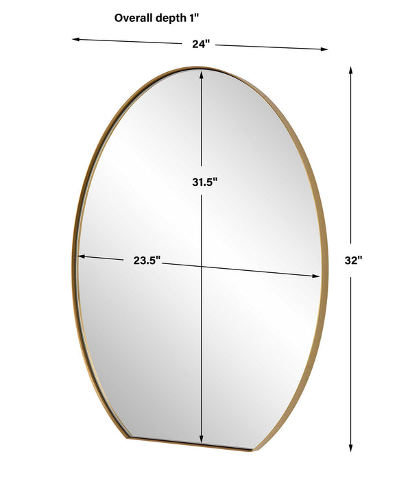 Cabell - Oval Mirror - Brass