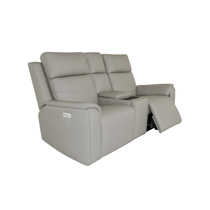Vernon - Power Reclining Loveseat With Console, Power Headrests, Lumbar, Heat & Massage