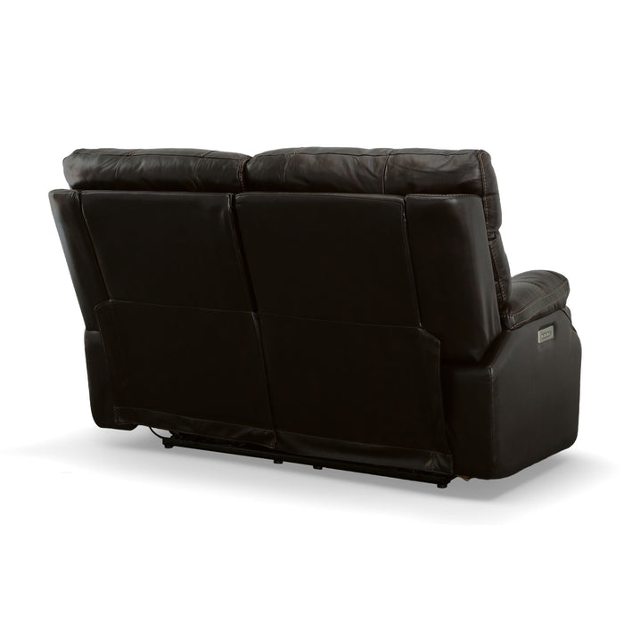 Clive - Power Reclining Loveseat with Power Headrests & Lumbar - Dark Brown