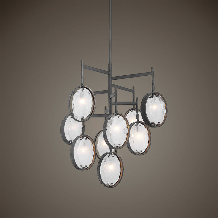 Maxin - 9 Light Chandelier - Dark Bronze