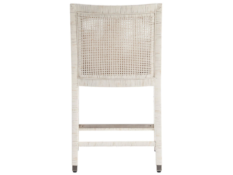 Weekender Coastal Living Home - Longboat Counter Chair - Pearl Silver