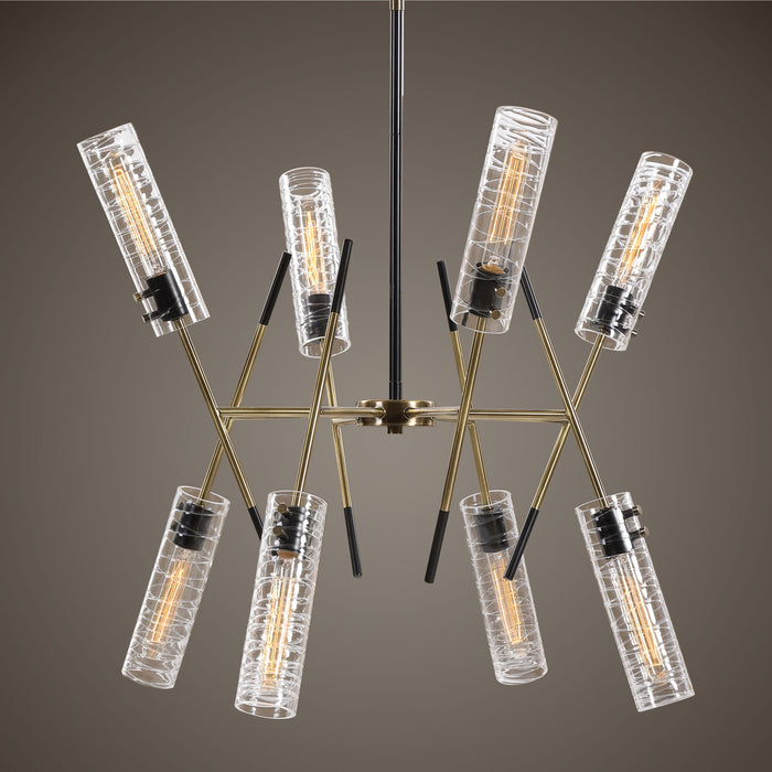 Telesto - 8 Light Linear Pendant - Gold