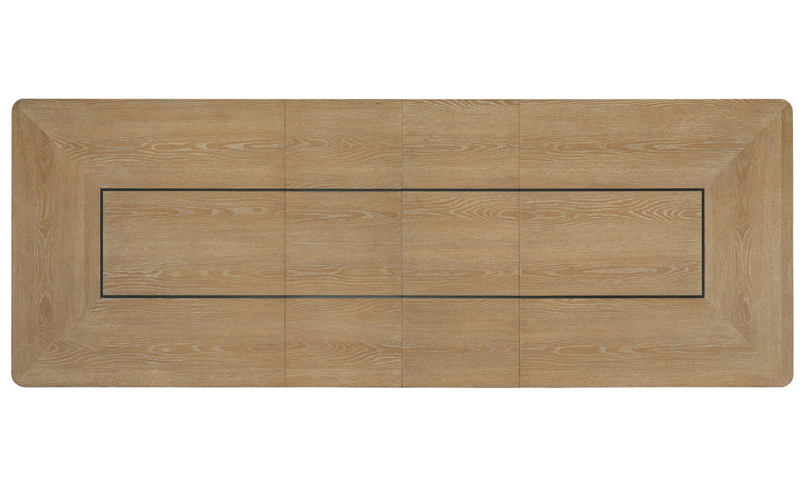 Escape - Extendable Dining Table - Glazed Natural Oak / Black Metal Trim