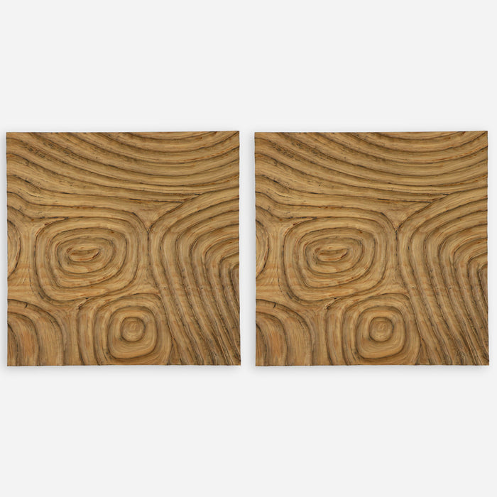 Channels - Wood Wall Decor - Light Brown