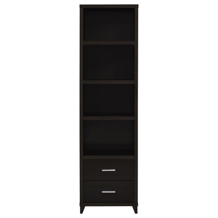 Lewes - 2-Drawer Media Tower - Cappuccino