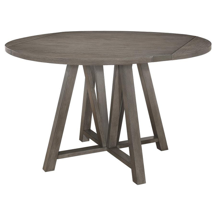 Athens - Round Counter Height Table With Drop Leaf - Barn Gray