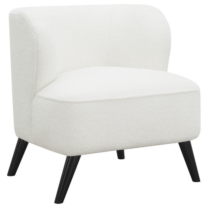 Alonzo - Faux Sheepskin Upholstered Accent Chair - Natural