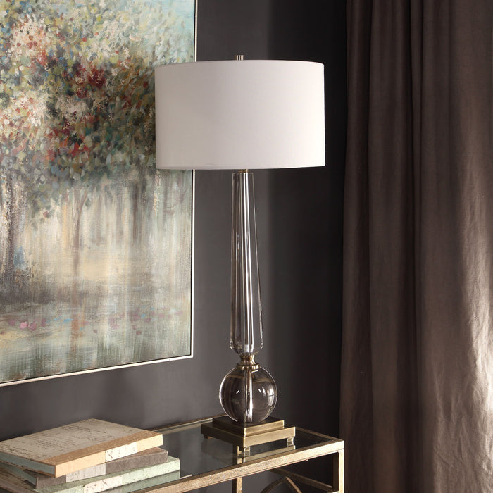 Crista - Crystal Lamp - Pearl Silver