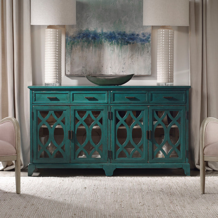 Oksana - Wooden Credenza - Green