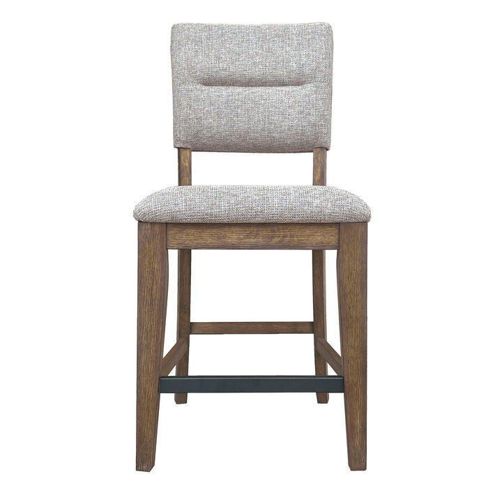 Cedar Fork - Dining Upholstered Fabric Counter Stool (Set of 2) - Smoked Arabica