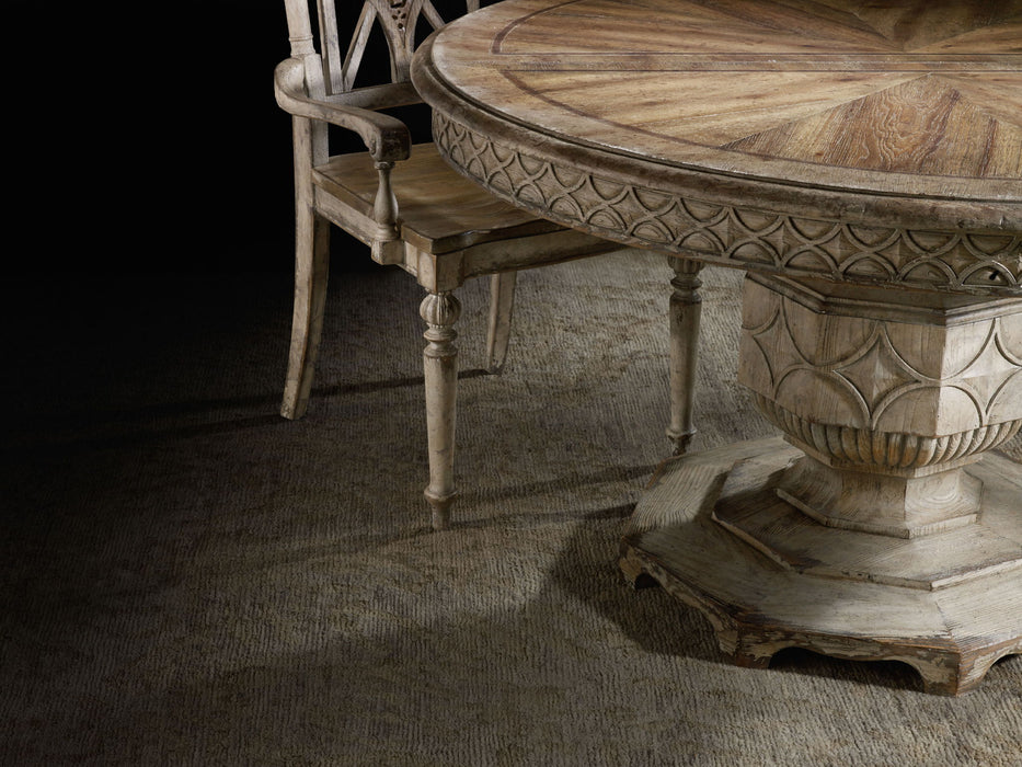 Chatelet - Round Dining Table With One 20" Leaf - Paris Vintage