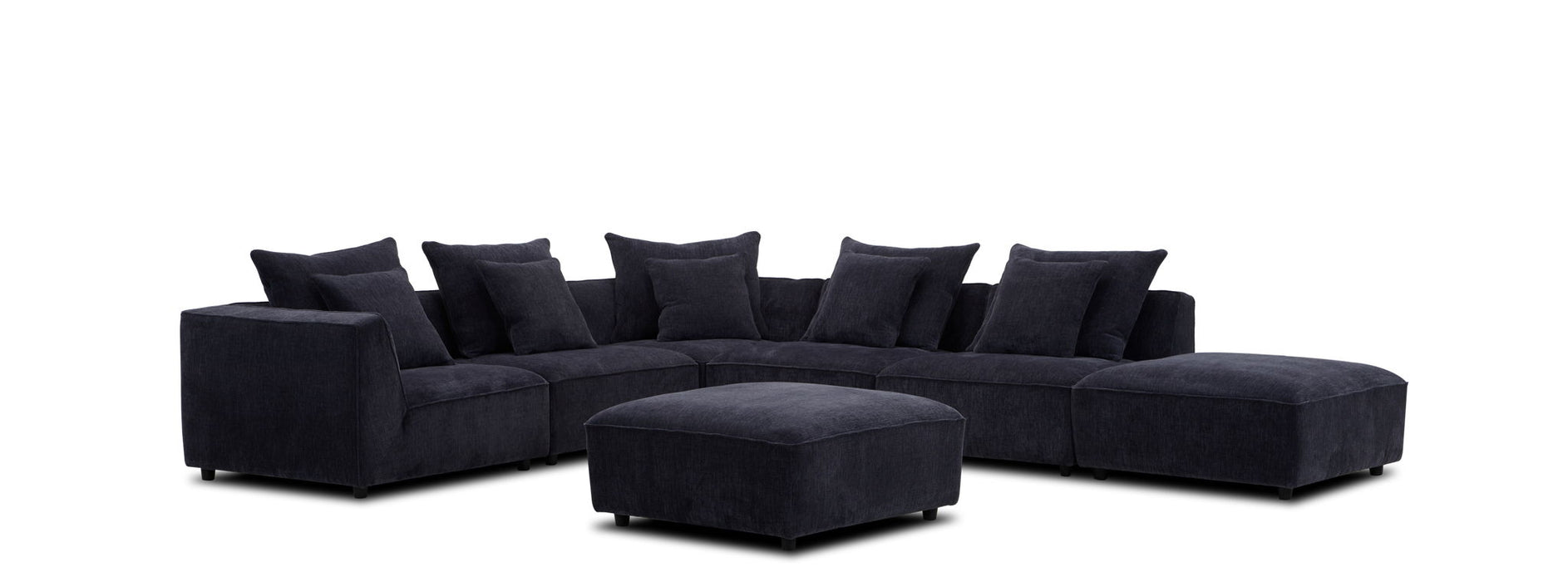 Recess - Ottoman With Casters - Reptile Blue