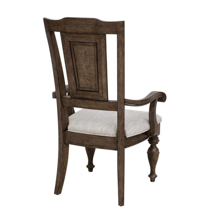 Woodbury - Wooden Arm Chair - Cowboy Boods Brown