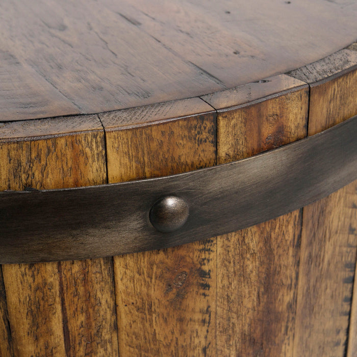 Ceylon - Wine Barrel Side Table - Dark Brown