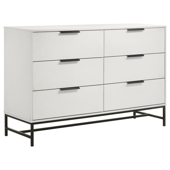 Sonora - 6-Drawer Bedroom Dresser - White