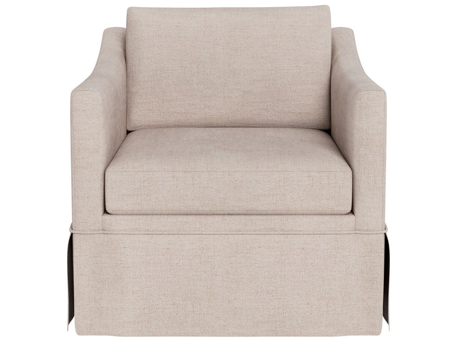 Asher - Skirted Swivel Chair, Special Order - Beige