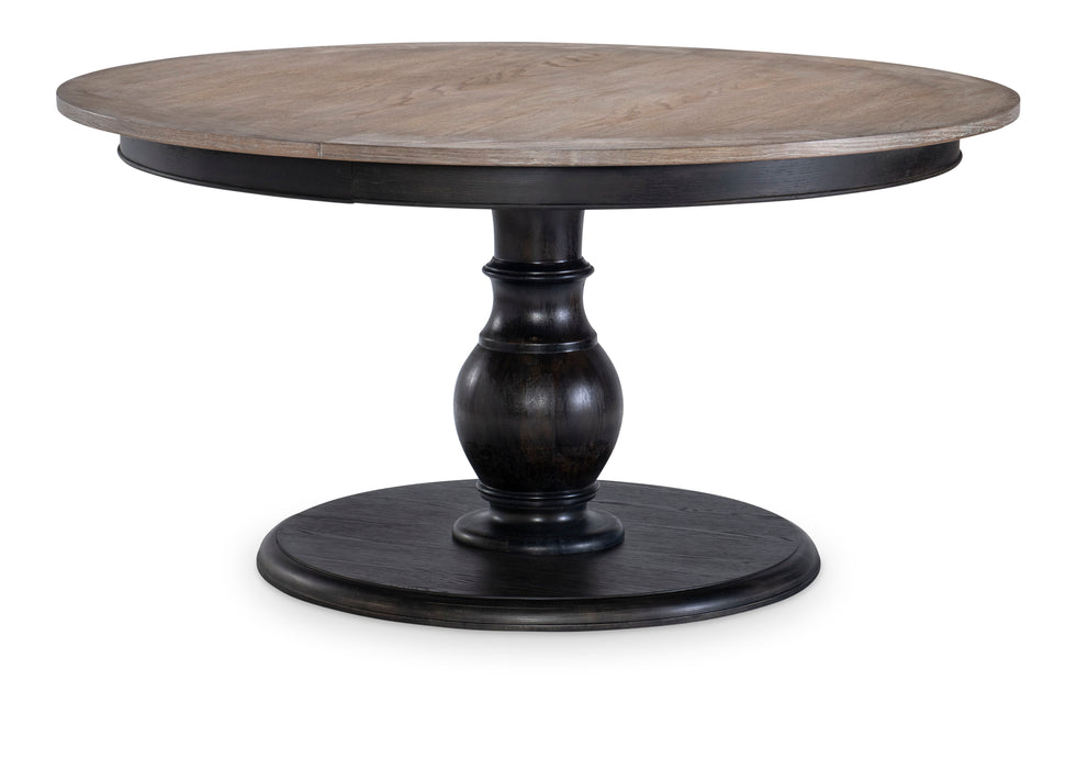 Halifax - Complete Round Dining Table - Black