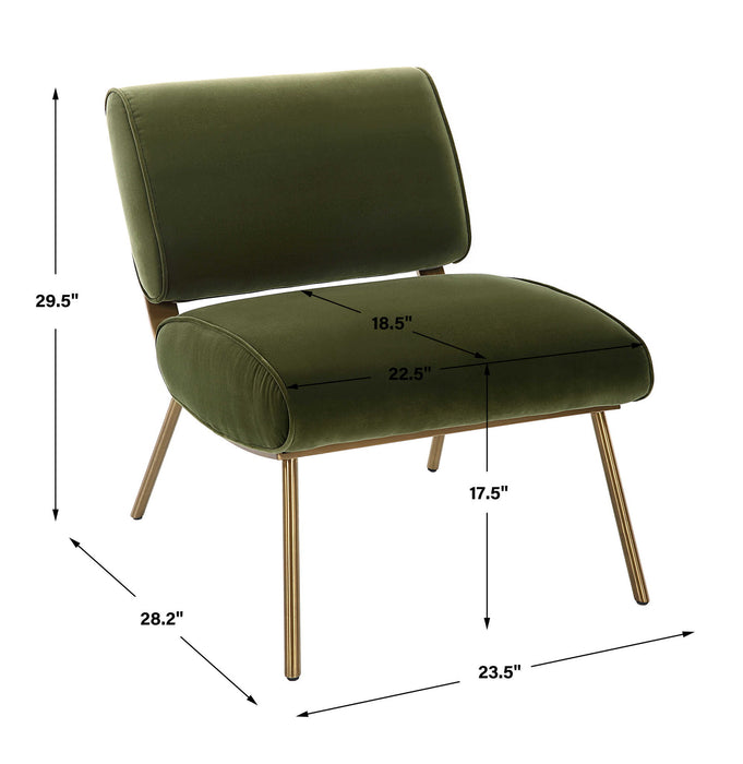 Knoll - Mid-Century Accent Chair - Green