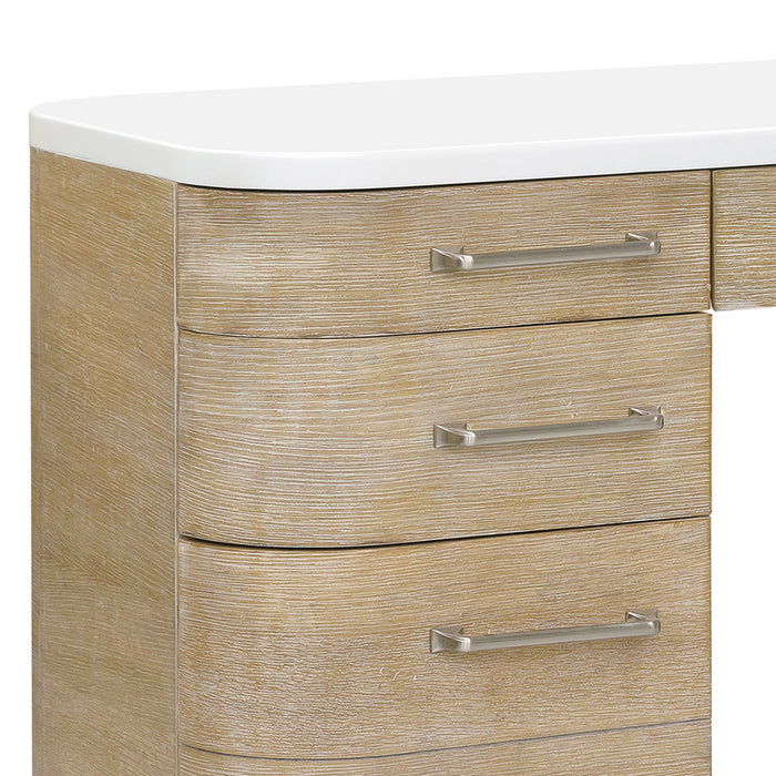 Two Toned 7 Drawer Writing Desk - Multi