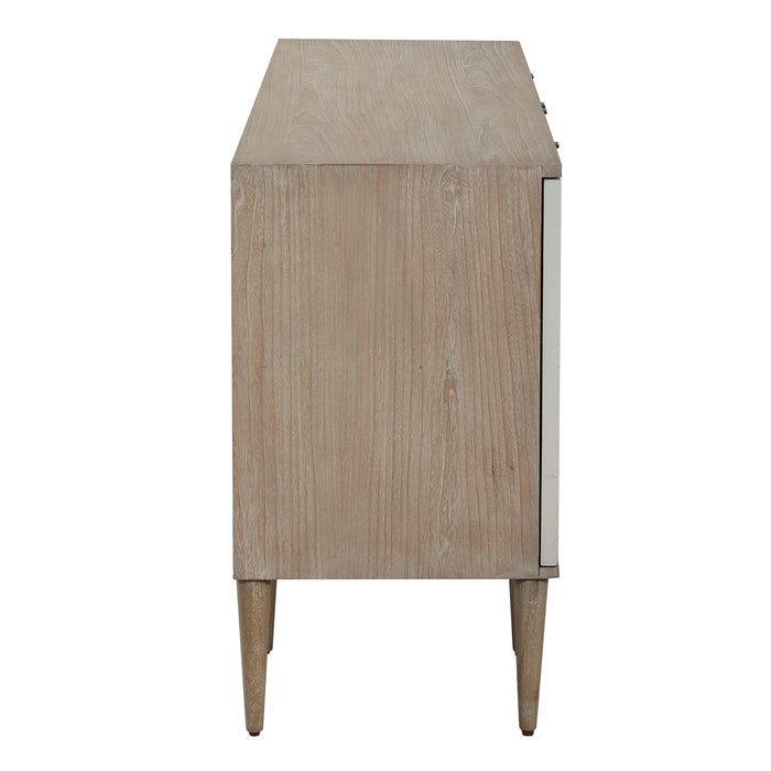 Tightrope - 4 Door Modern Sideboard Cabinet - White & Light Brown