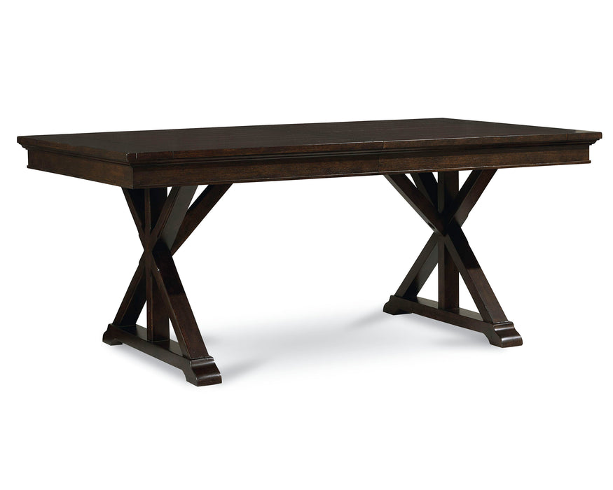 Thatcher - Complete Trestle Table - Dark Brown