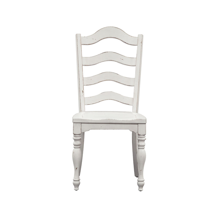 Magnolia Manor - Ladder Back Side Chair - White