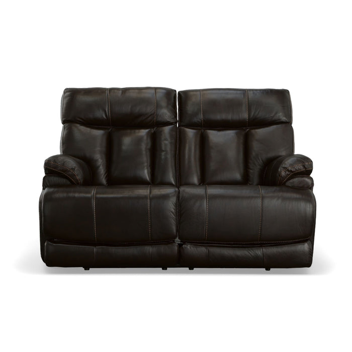 Clive - Power Reclining Loveseat with Power Headrests & Lumbar - Dark Brown