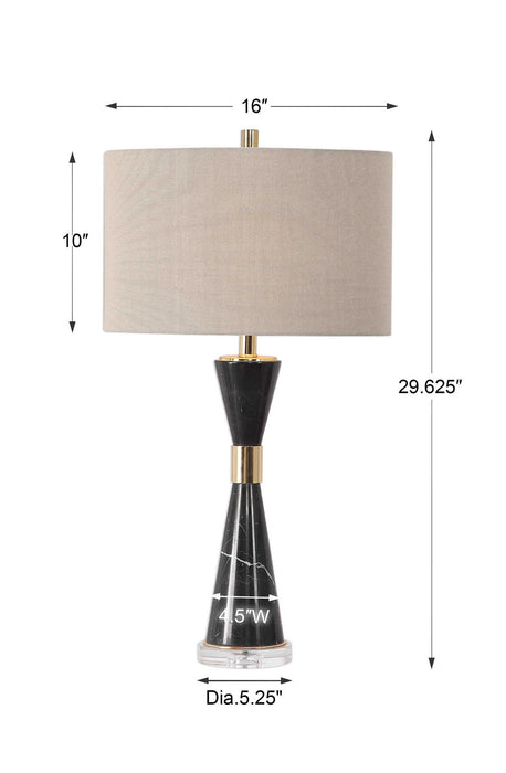 Alastair - Marble Table Lamp - Black