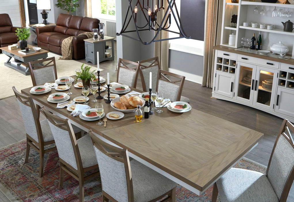 Americana Modern Dining - Trestle Extendable Dining Table - Cotton