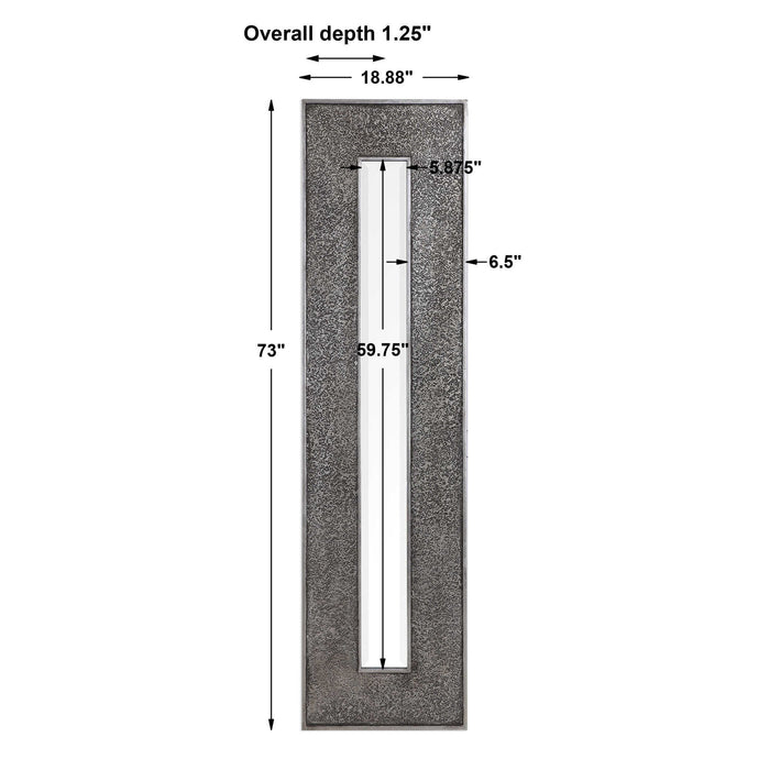 Bannon - Tall Metallic Mirror - Dark Gray
