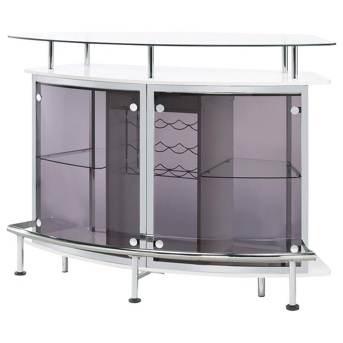 Gideon - Curved Glass Top Home Cabinet