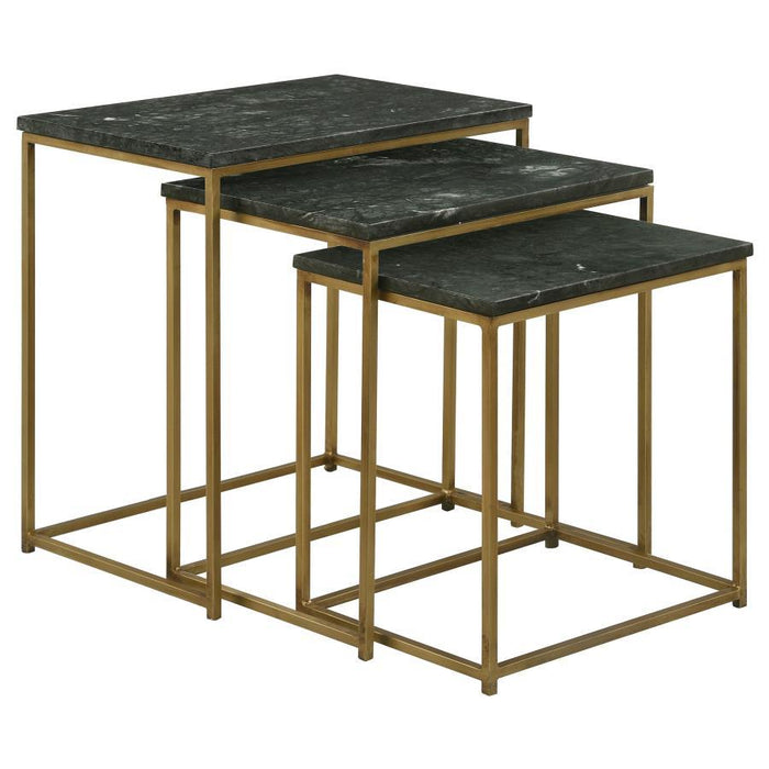 Medora - Marble Top Nesting Table Set