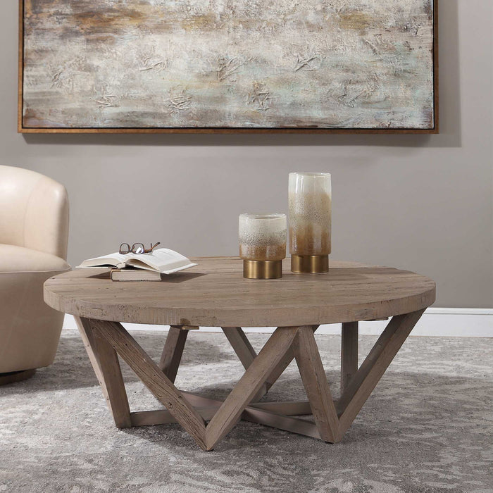 Kendry - Reclaimed Wood Coffee Table - Light Brown