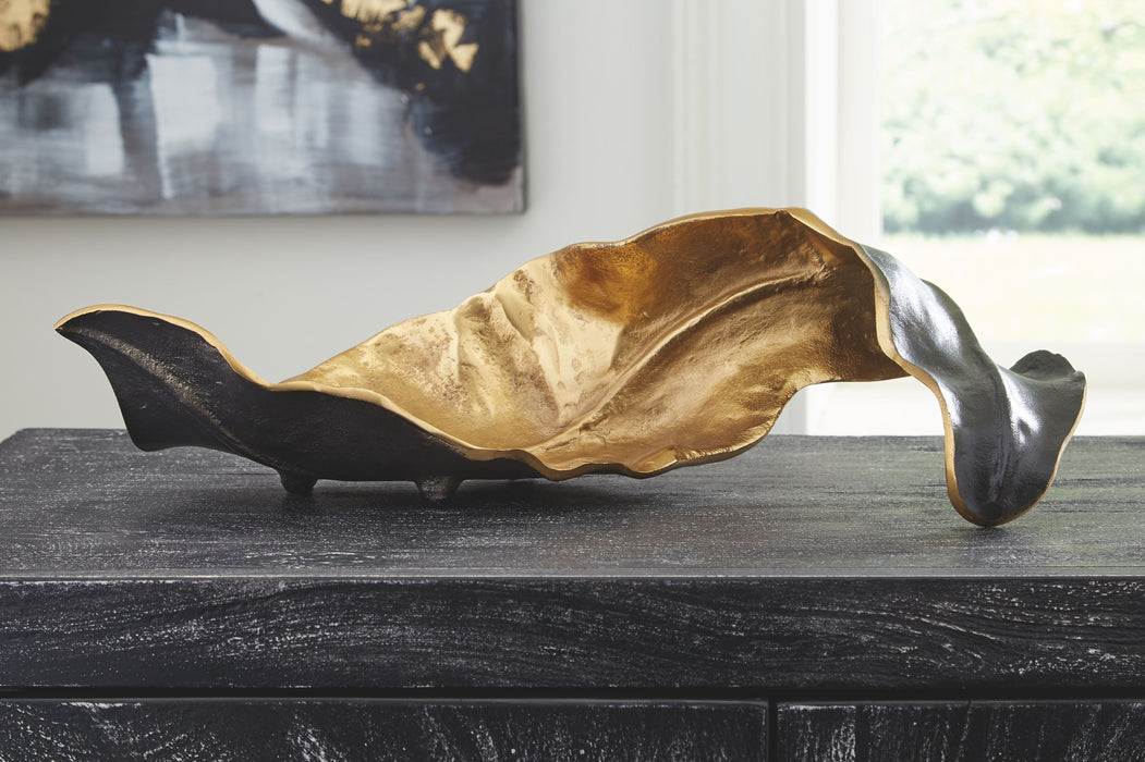 Melinda - Sculpture - Black / Gold Finish