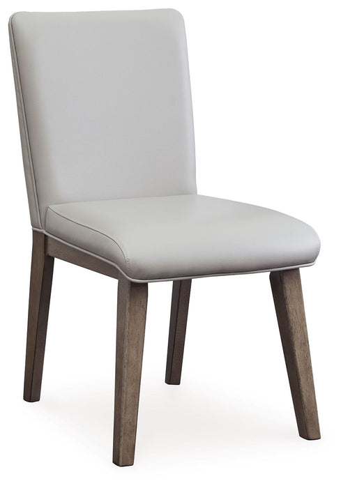 Loyaska - Grayish Brown - Dining Upholstered Side Chair (Set of 2)